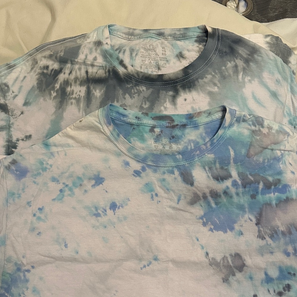 Blue Tie-Dye T-Shirts (2) size XL